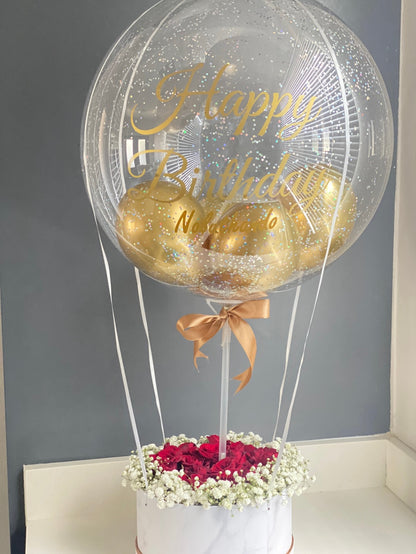 Hot Air Balloon Boxed Roses